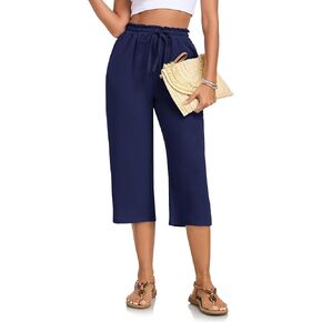 EDUWU Womens Capri Pants High Waist Capri Palazzo Pants Summer Beach Pants 2026 Trendy Outfits in Saudi Arabia