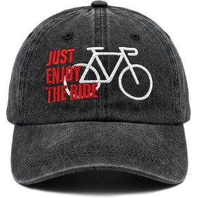 Cyclist Gifts for Men Women Just Enjoy The Ride Embroidered Baseball Cap in Saudi Arabia
