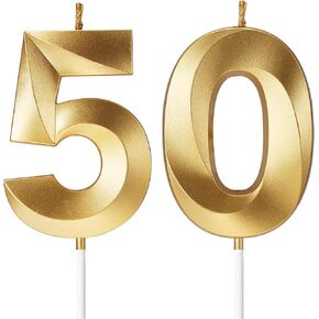 30th Birthday Number Candles, 3D Stereo Thirtieth Cake Topper for Birthday, Wedding, Anniversary & Party Decor (30, Gold) in Saudi Arabia