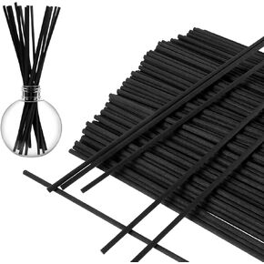 200 PCS Reed Diffuser Sticks, 7 Inch Black Fibre Reeds for Diffusers, Diffuser Replacement Sticks, Fragrance Stick Refill Essential Oil Stick for Home, Bathroom and Office in Saudi Arabia