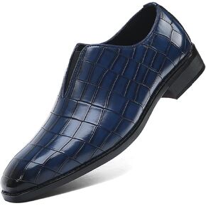 Men's Retro Dress Slip-on Loafers Business Casual Formal Leather Shoes for Men in Saudi Arabia