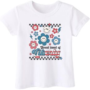 Toddler Boys 4th of July Shirt Boy Patriotic Shirt Kid USA 250th Red White Blue Tee American Flag Cotton Tops 2-7Y in Saudi Arabia