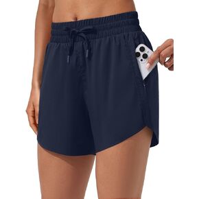 ASPO Women's 5" Athletic Shorts Quick Dry Running Shorts Lightweight Gym Workout Shorts with Zipper Pockets UPF 50+ in Saudi Arabia