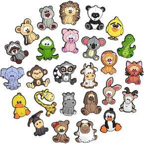 Cute Animal Shoe Charms for Clogs and Sandals, Cartoon Clog Charms Accessories, Kawaii Style Colorful Novelty Shoe Decoration Accessories, Easy Fit Gift Idea in Saudi Arabia