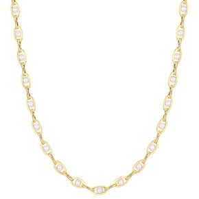 Gold Pearl Necklace for Women, 18K Gold Plated Dainty Pearls Beaded Chain Necklace Jewelry Gifts for Women in Saudi Arabia