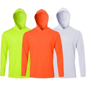 LeeHanTon Fishing Shirts for Men Quick Dry Lightweight Long Sleeve Hoodie Shirt Athletic Hooded Workout Tee Shirts in Saudi Arabia