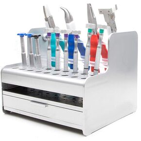 ZJchao Watch Repair Tool Holder Watch Tools Organizer Watchmaker Rack with Drawer Multi Purpose Storage for Watch Repairing Professionals Smooth Surface Durable Material in Saudi Arabia