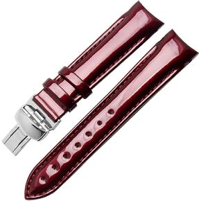 Genuine Leather watchband for Tissot T035/T035210A Wristband Women Curved end Straps 18mm Fashion Bracelet (Color : Purple, Size : 18mm) in Saudi Arabia