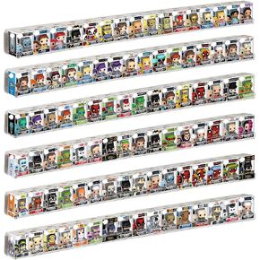 6pcs Acrylic Display Shelf for Funko Bitty Pop, Wall Mounted Display for Mini Collectible Toys, Figure Display Stand Toys in Saudi Arabia