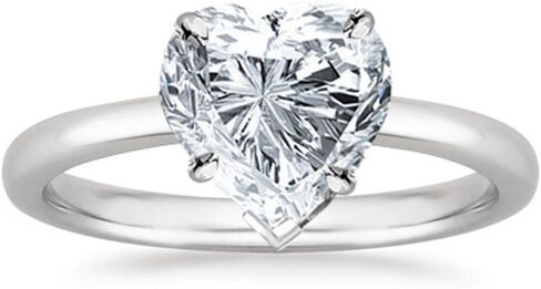 18K White Gold 1-5 Carat Lab Grown Solitaire Emerald Cut IGI Certified Diamond Engagement Ring (D-E Color VVS1-VVS2 in Kuwait