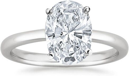 18K White Gold 1-5 Carat Lab Grown Solitaire Emerald Cut IGI Certified Diamond Engagement Ring (D-E Color VVS1-VVS2 in Kuwait