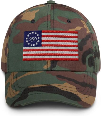 American Flag 250th Anniversary Dad Hat Embroidred in The USA in Saudi Arabia