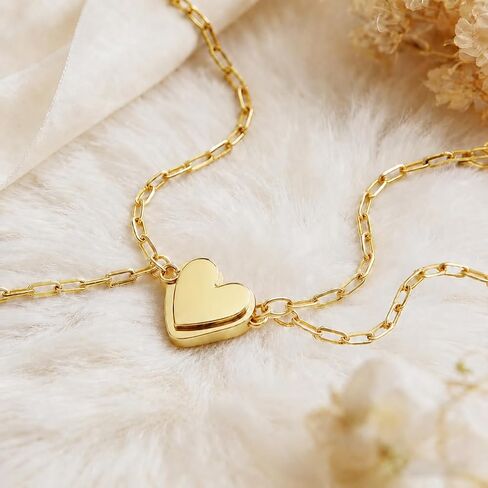 Mother Daughter Bracelets, 14K Gold Plated Stainless Steel Matching Heart Bracelet for Mothers Day Birthday Friend Gifts, Mommy and Me Bracelets Jewelry for Women, Adjustable Friendship Bracelet in Saudi Arabia