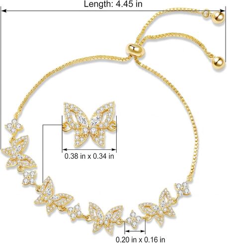18K Gold Plated Adjustable Slider Bracelet (Leaf/Shell/Butterfly), Exquisite Women's Bracelet, High-Shine Jewelry, Sophisticated Accessory to Enhance Women's Charm in Kuwait