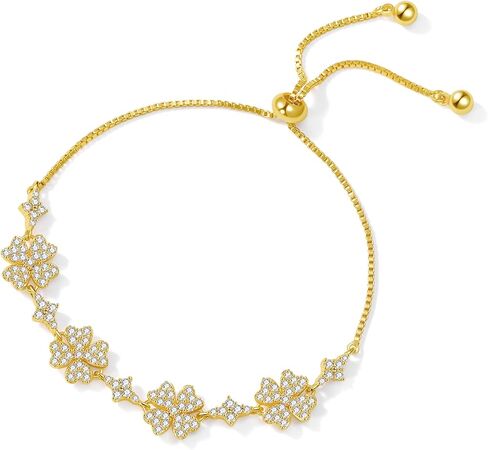 18K Gold Plated Adjustable Slider Bracelet (Leaf/Shell/Butterfly), Exquisite Women's Bracelet, High-Shine Jewelry, Sophisticated Accessory to Enhance Women's Charm in Saudi Arabia