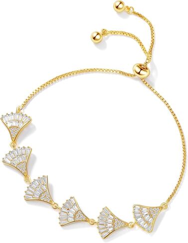 18K Gold Plated Adjustable Slider Bracelet (Leaf/Shell/Butterfly), Exquisite Women's Bracelet, High-Shine Jewelry, Sophisticated Accessory to Enhance Women's Charm in Kuwait