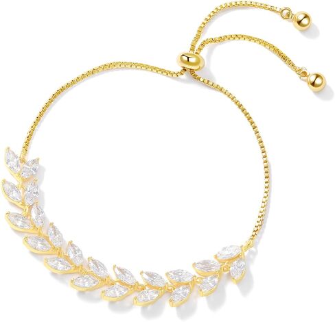 18K Gold Plated Adjustable Slider Bracelet (Leaf/Shell/Butterfly), Exquisite Women's Bracelet, High-Shine Jewelry, Sophisticated Accessory to Enhance Women's Charm in Kuwait