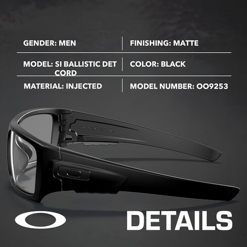 Oakley DET CORD INDUSTRIAL - SAFETY GLASS OO9253 نظارة شمسية مستطيلة الشكل مع مجموعة النظارات الرسمية in Kuwait