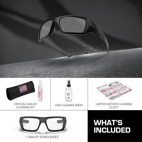 Oakley DET CORD INDUSTRIAL - SAFETY GLASS OO9253 نظارة شمسية مستطيلة الشكل مع مجموعة النظارات الرسمية in Kuwait