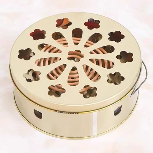 Portable Mosquito Coil Holder with Handle, Round Iron Incense Holder, Anti-Scald Design, for Home and Camping (1) in Saudi Arabia