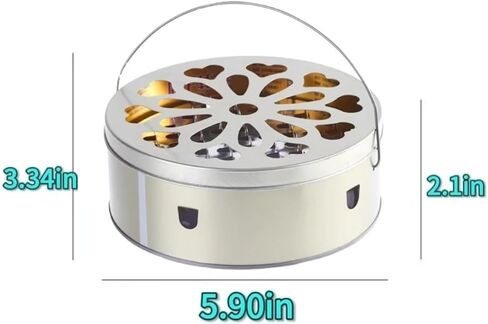 Portable Mosquito Coil Holder with Handle, Round Iron Incense Holder, Anti-Scald Design, for Home and Camping (1) in Saudi Arabia