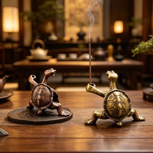 2 Pack Funny Turtle Incense Holder Set for Incense Burner Holder Decor for Home, Office, Yoga Meditation in Kuwait
