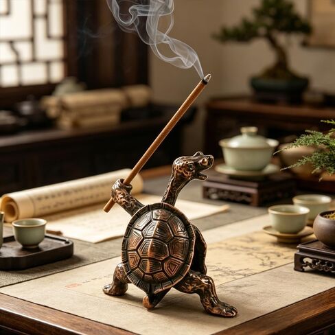 2 Pack Funny Turtle Incense Holder Set for Incense Burner Holder Decor for Home, Office, Yoga Meditation in Kuwait