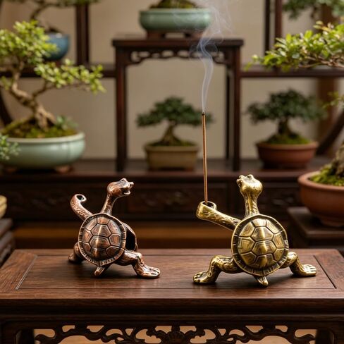 2 Pack Funny Turtle Incense Holder Set for Incense Burner Holder Decor for Home, Office, Yoga Meditation in Kuwait