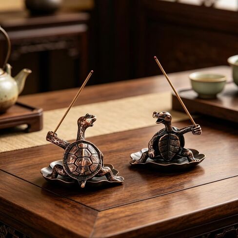 2 Pack Funny Turtle Incense Holder Set for Incense Burner Holder Decor for Home, Office, Yoga Meditation in Kuwait