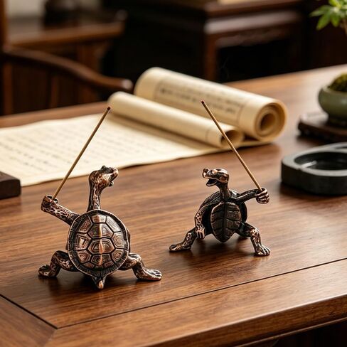 2 Pack Funny Turtle Incense Holder Set for Incense Burner Holder Decor for Home, Office, Yoga Meditation in Kuwait