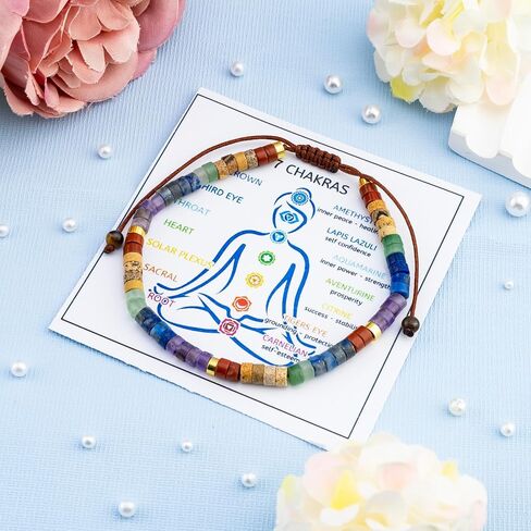 Healing Crystals Inspirational Gifts for Women Pulseras Para Mujer Beaded Bracelets for Women Crystal Bracelets Chakra Bracelet Inspirational Spiritual Gifts for Women Pulsera Roja De Protection Mujer in Kuwait