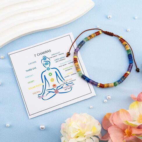 Healing Crystals Inspirational Gifts for Women Pulseras Para Mujer Beaded Bracelets for Women Crystal Bracelets Chakra Bracelet Inspirational Spiritual Gifts for Women Pulsera Roja De Protection Mujer in Kuwait