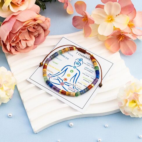 Healing Crystals Inspirational Gifts for Women Pulseras Para Mujer Beaded Bracelets for Women Crystal Bracelets Chakra Bracelet Inspirational Spiritual Gifts for Women Pulsera Roja De Protection Mujer in Kuwait