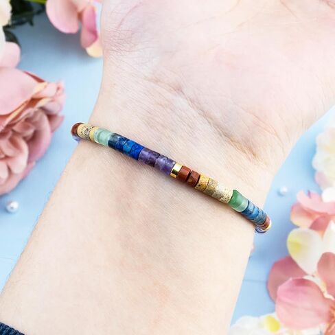 Healing Crystals Inspirational Gifts for Women Pulseras Para Mujer Beaded Bracelets for Women Crystal Bracelets Chakra Bracelet Inspirational Spiritual Gifts for Women Pulsera Roja De Protection Mujer in Kuwait