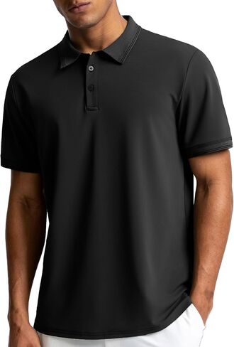 BRXL Polo Shirts for Men with Built in Sunglasses Loop Short Sleeve UPF 40+ Athletic Golf Shirts for Men Breathable Quick Dry in Kuwait