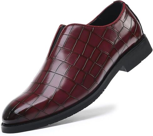 Men's Soft Leather Penny Loafers - Dress Slip-on Shoes for Formal Business Wedding Prom Comfortable Office Work in Saudi Arabia