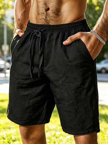 Men's Casual Shorts, Breathable Quick-Dry Outdoor Shorts with Pockets, Machine Washable for Sports & Summer in Kuwait