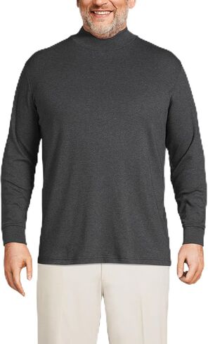 Lands' End Men's American-Grown Supima Cotton Mock Turtleneck Shirt in Kuwait