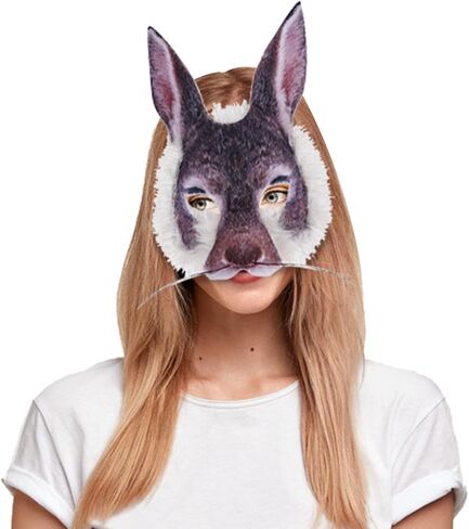 GabeFish Fox, Bunny, Cheetah, Owl Latex Masks for Party, Masquerade, Halloween, Festival, 4 PCS Half Face Animals Masks Bulk in Saudi Arabia