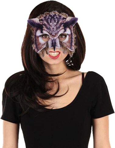 GabeFish Fox, Bunny, Cheetah, Owl Latex Masks for Party, Masquerade, Halloween, Festival, 4 PCS Half Face Animals Masks Bulk in Saudi Arabia