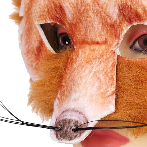 GabeFish Fox, Bunny, Cheetah, Owl Latex Masks for Party, Masquerade, Halloween, Festival, 4 PCS Half Face Animals Masks Bulk in Saudi Arabia