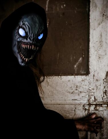 Monster Eyes Light Up Mask Halloween Scary Led Mask, Latex Creepiest Full Head Realistic Horror Zombie Ghost Devil Cosplay Costume Mask Party Props in Saudi Arabia