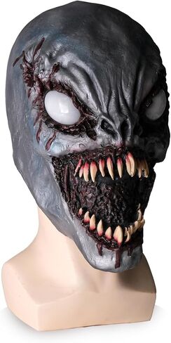 Monster Eyes Light Up Mask Halloween Scary Led Mask, Latex Creepiest Full Head Realistic Horror Zombie Ghost Devil Cosplay Costume Mask Party Props in Saudi Arabia