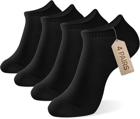 MONFOOT Men's/Women's 4 Pairs Thin Cotton Low Cut Ankle Socks, Multipack in Kuwait