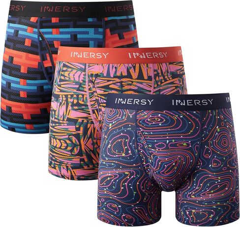 INNERSY Men's Mesh Underwear Breathable Quick Dry Moisture-Wicking Boxer Briefs 3-Pack in Kuwait