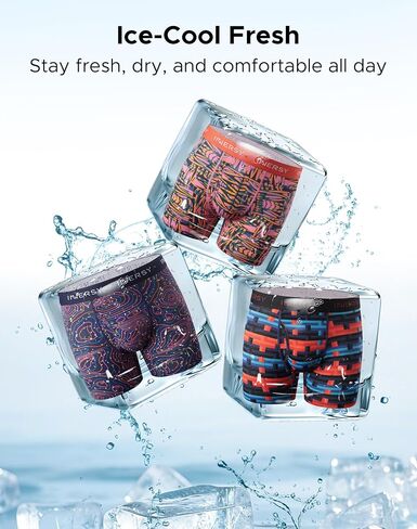 INNERSY Men's Mesh Underwear Breathable Quick Dry Moisture-Wicking Boxer Briefs 3-Pack in Kuwait