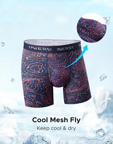 INNERSY Men's Mesh Underwear Breathable Quick Dry Moisture-Wicking Boxer Briefs 3-Pack in Kuwait