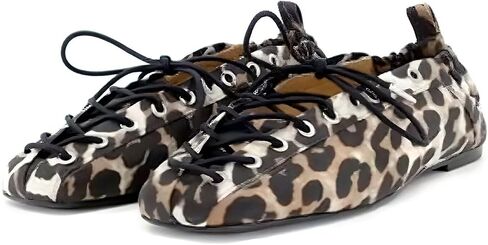 Agodor Lace-Up Ballet Flats Leather Ballerina Flat for Women Slip on Square Round Closed Toe Comfort Business Casual Daily Mary Jane Dress Shoes in Kuwait