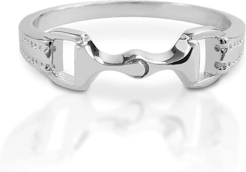 Kelly Herd Horseshoe Ring | Sterling Silver Jewelry | Western Ring for Women with Cubic Zirconia Stones in Saudi Arabia