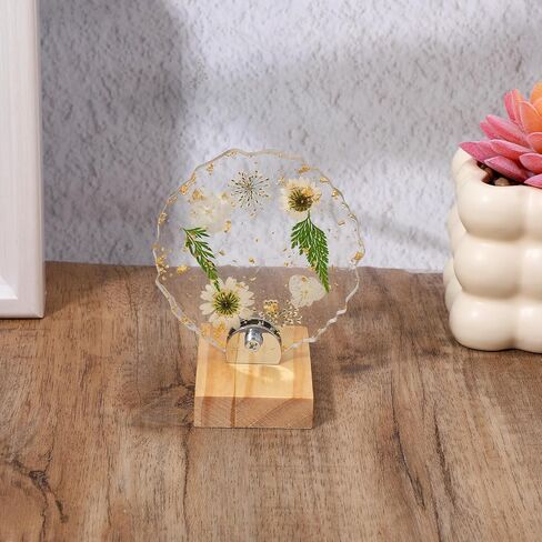 6 Pcs Stained Glass Stand, Wood Adjustable Glass Display Stands Easel for Art Creations, Ceramic Tiles, Plates, Pictures, Collectibles - Home, Office, Trade Show, Retail Display Holder in Saudi Arabia